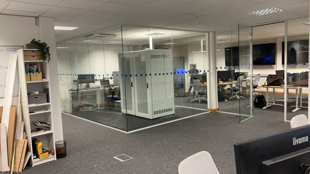 Photo of glass partitioning with manifestation in an office