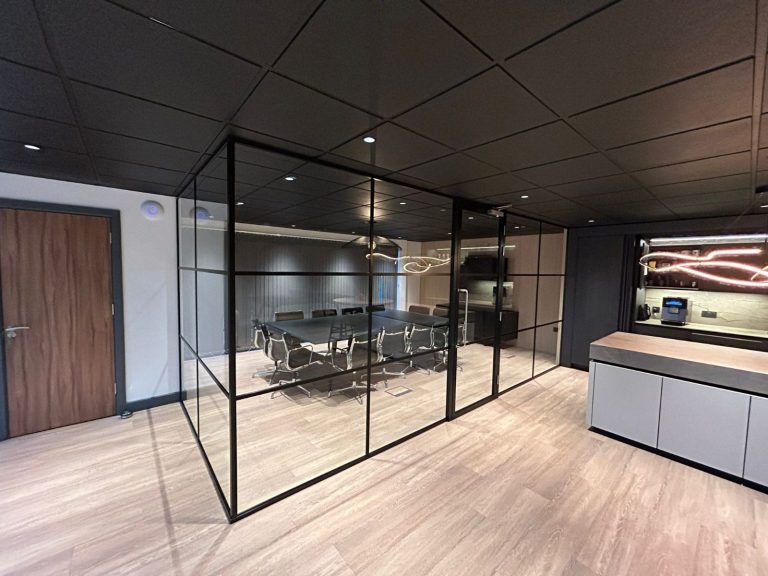 glass office partition in chichester west sussex