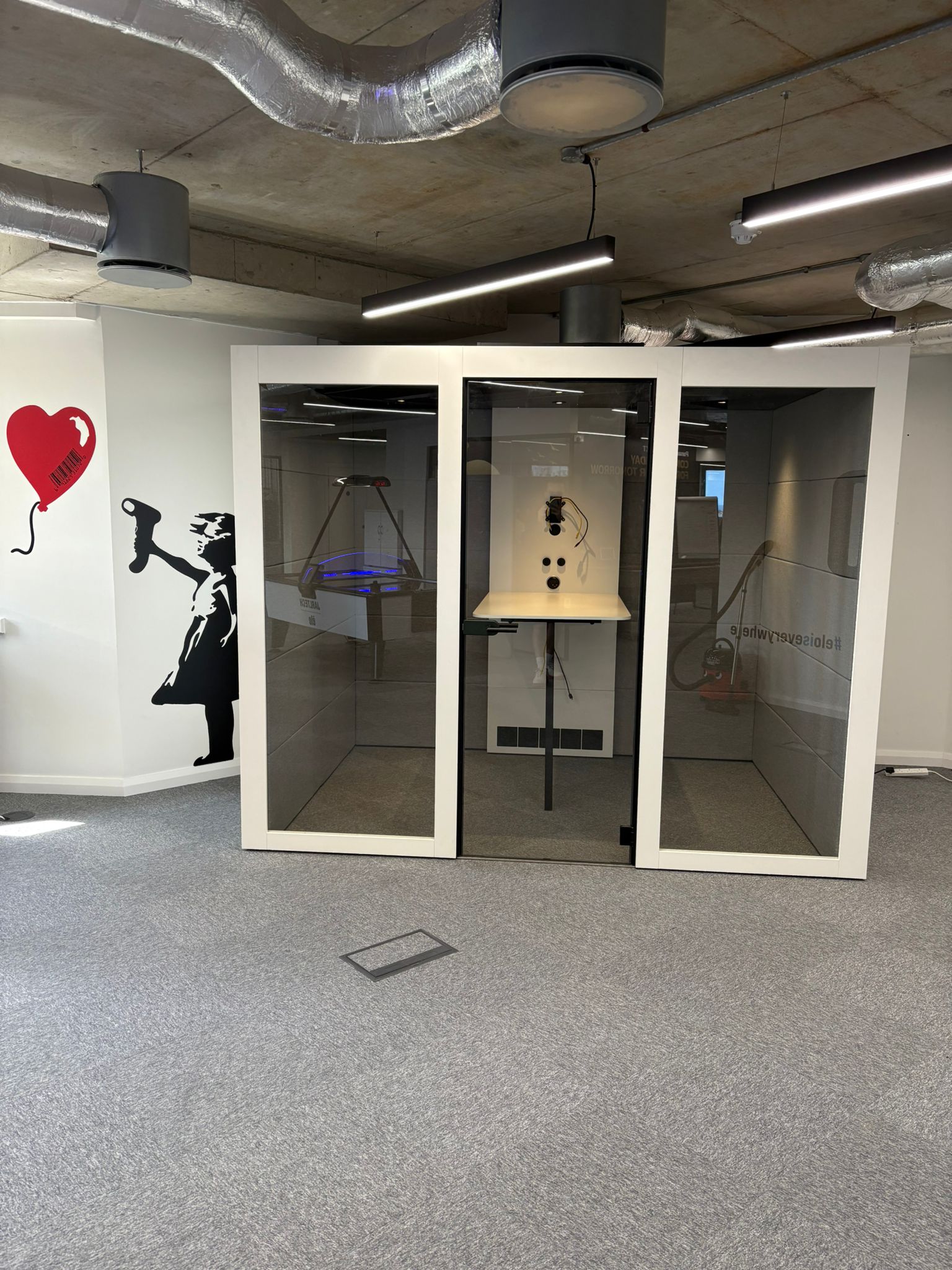 banksy painted office artwork